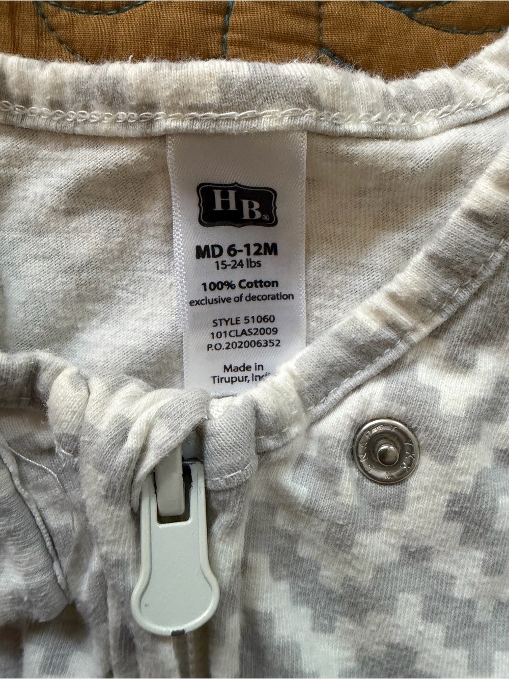 Neutral Gray Aztec Sleep Sack